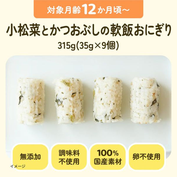「手づかみおそうざいと軟飯おにぎり」