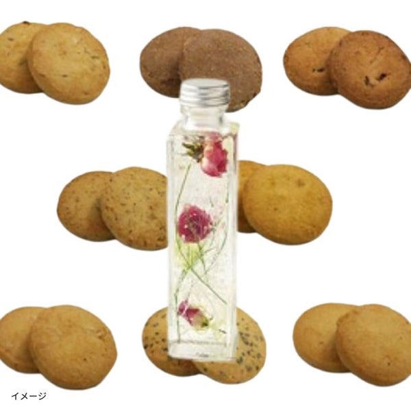 「ハーバリウムフラワーとお試しトリプルクッキー ピンク」