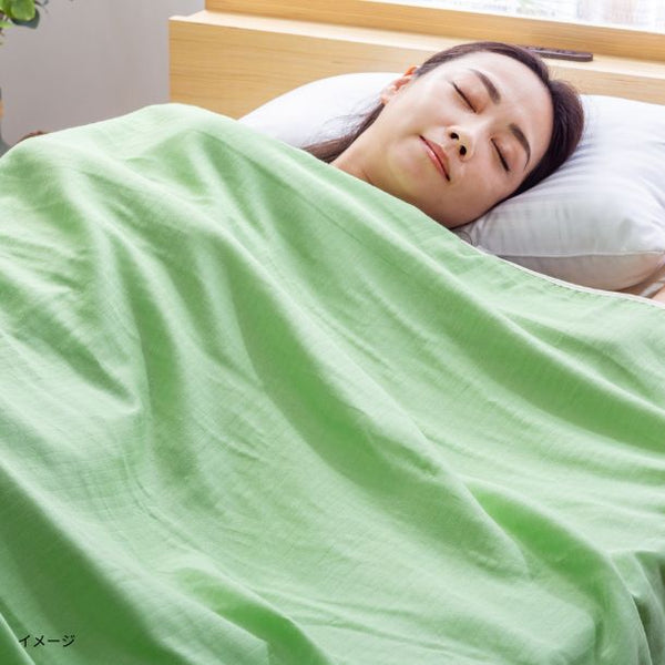 「三河木綿2重織ガーゼケット 若葉」