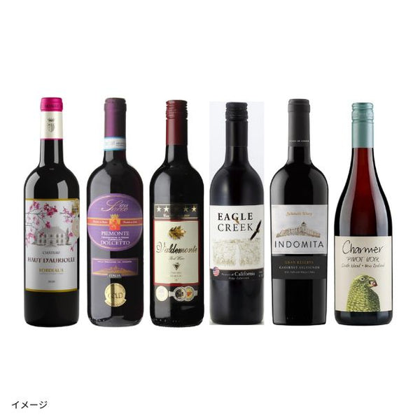「世界6か国周遊！ブドウ品種飲み比べ赤ワインセット」