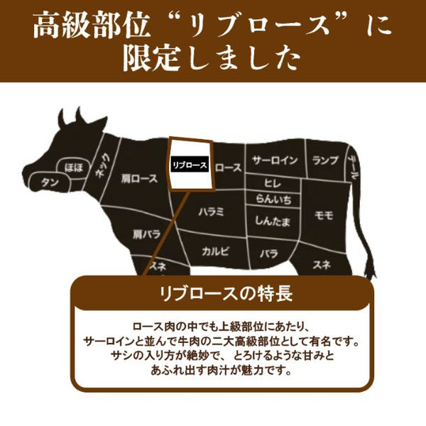「希少部位 国産黒毛和牛 リブロースカットステーキ」