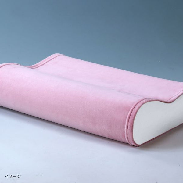 「もっちりベロア調のびのび枕カバー ピンク」