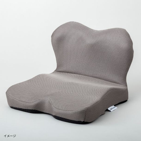 「背筋がのびるチェアクッション グレー」