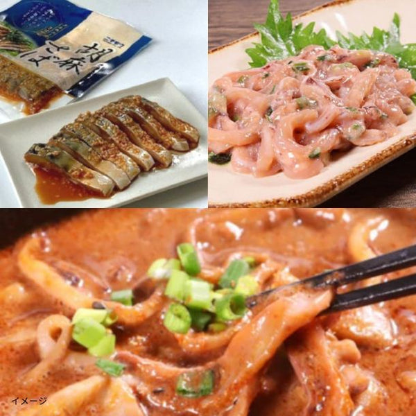 「おつまみ3点セット（胡麻サバ・烏賊のなめろう・いかゴロ焼き）」