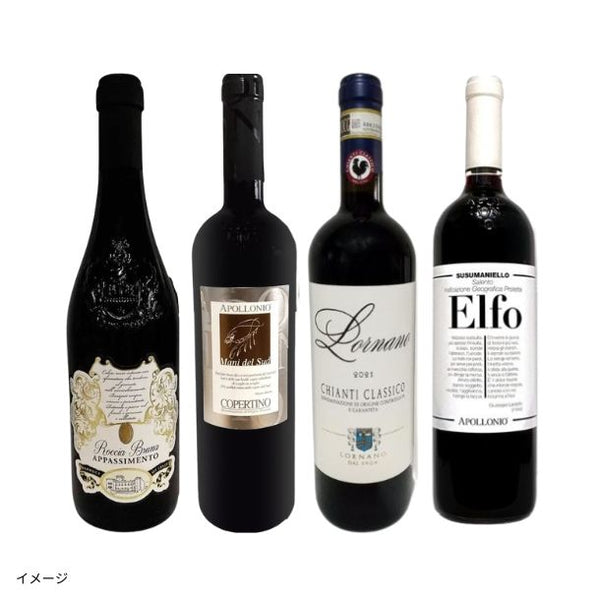 「イタリアだけ！赤ワイン4本セット」