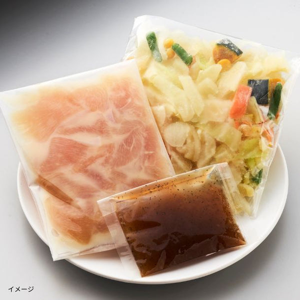 「みつせ鶏と国産野菜の旨塩炒め」