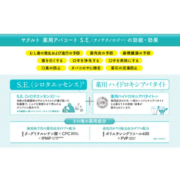 ヤクルト「薬用アパコート S．E． ＜ナノテクノロジー＞」