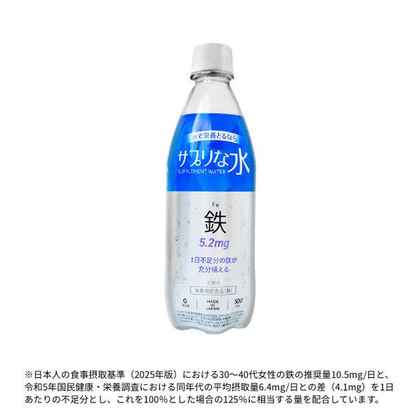 栄養機能食品「サプリな水（鉄）炭酸水」