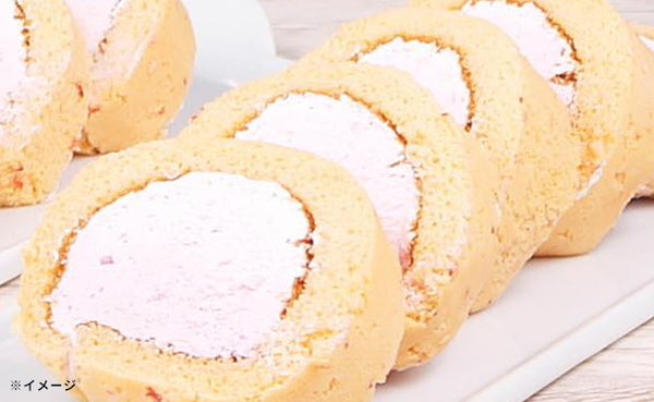 「カットロールケーキ いちご」