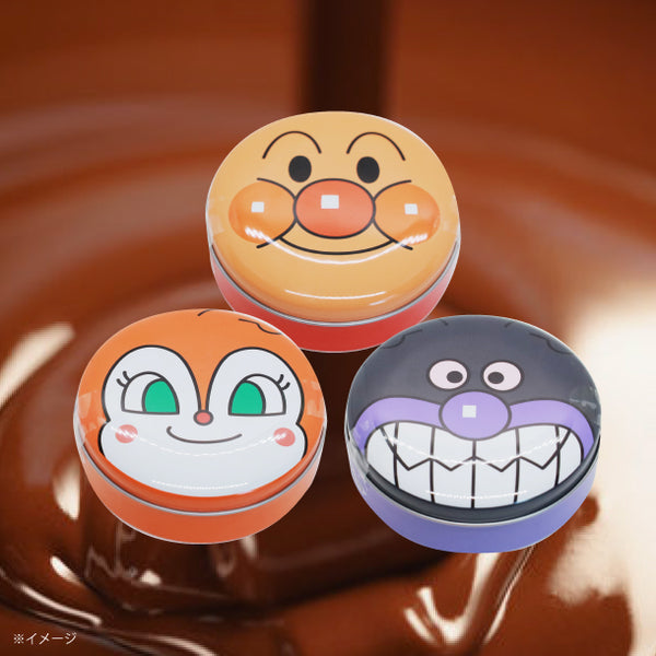 不二家「アンパンマン ミニ缶（チョコレート）」