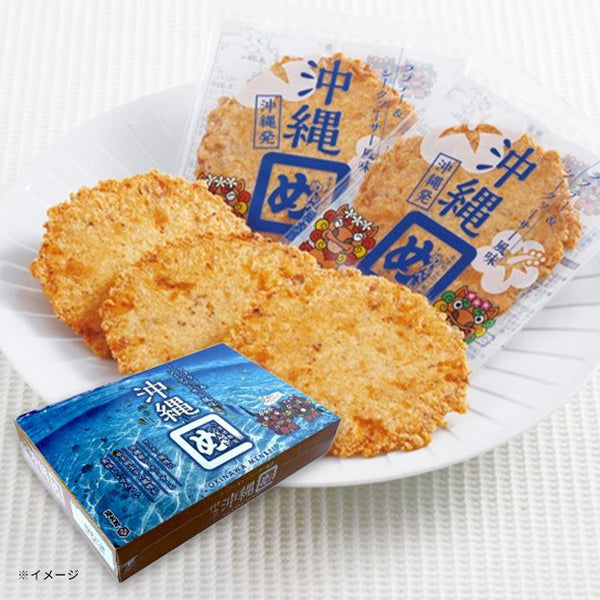 「沖縄めんべい ラフテー＆シークヮーサー風味（2枚×8袋）」