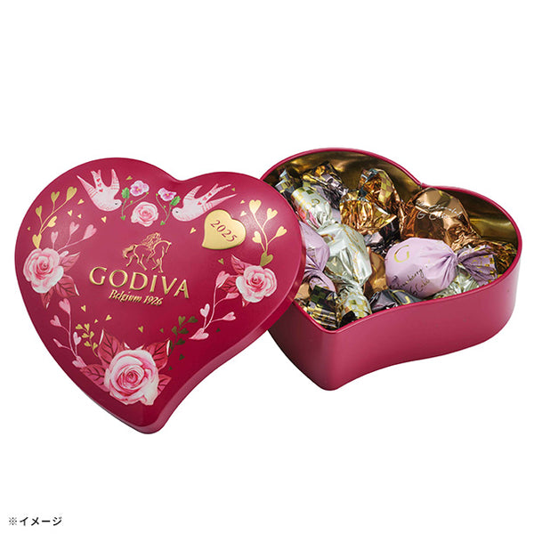 GODIVA「ブーケ ド ゴディバ G キューブ アソートメント ハート缶（10粒入）