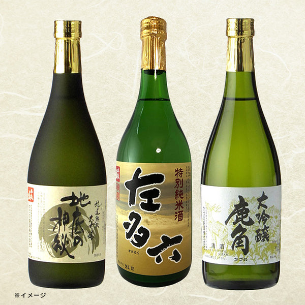 千歳盛酒造「厳選日本酒3種セット（地底の神秘・左多六・鹿角」