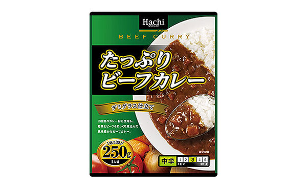 ハチ食品「たっぷりビーフカレー 中辛」