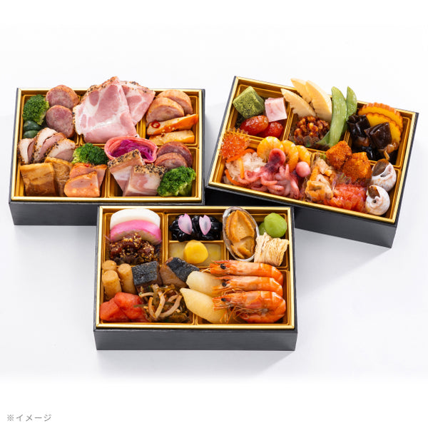 2025おせち「日本料理馬酔木監修 和洋三段重 珠鈴（みすず）」