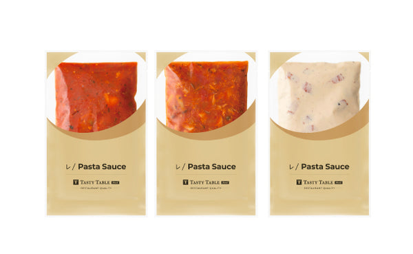 「レストランパスタソース ランダムソース3種セット（パスタ付き）」