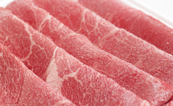 「黒毛和牛 赤身モモ肉 すき焼き用」