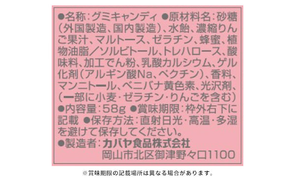 カバヤ「ピュアラルグミ りんご」