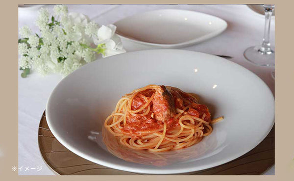 「びわマスと塩麹のトマトクリームパスタソース」