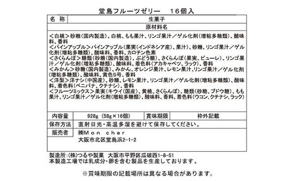 モンシェール「堂島フルーツゼリー」
