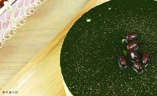 「八女抹茶の 抹茶ケーキ 黒糖わらび餅入り 5号」