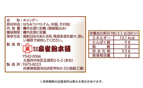 「はちみつ１００％のキャンデー」