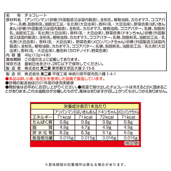 不二家「アンパンマンペロペロメルヘンチョコ」