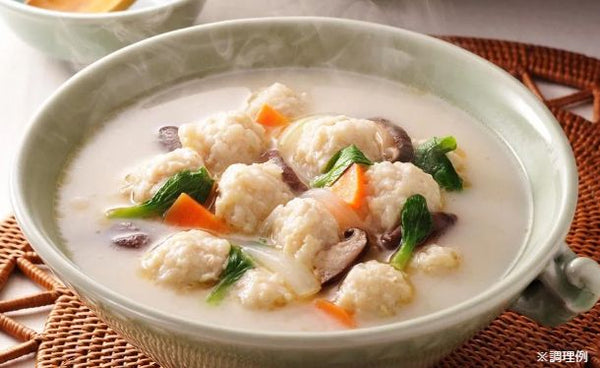 「みつせ鶏のふわふわだんごと白湯スープ」