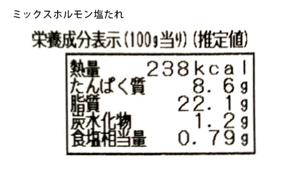 「味付きミックスホルモン 3種食べ比べセット」