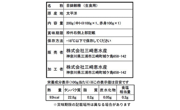 「三崎まぐろ 中トロ・赤身・すきみ 詰合せセット」