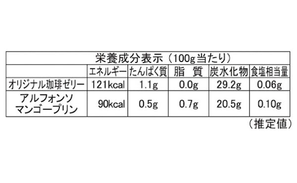 「珈琲ゼリー＆マンゴープリンギフト CA-15」