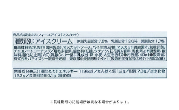 銀座千疋屋「銀座ミルフィーユアイス 3種セット」