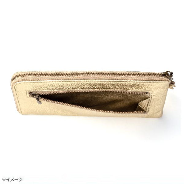 「スリムレザー財布 ホワイトモーブ」