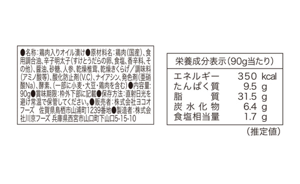 「みつせ鶏 鶏めんたいこ＆砂肝アヒージョ風」