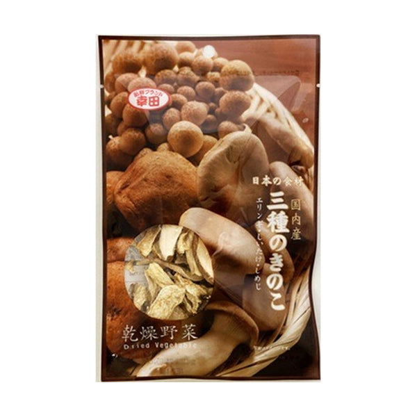 「日本の食材 三種のきのこ」