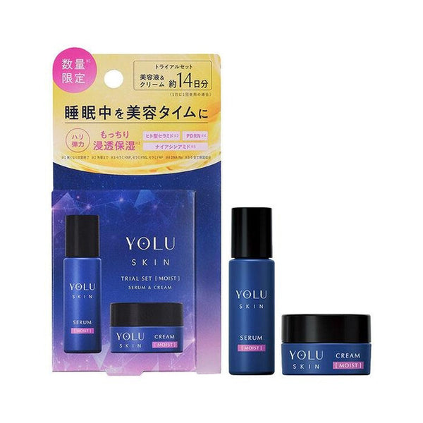 YOLU「スキン トライアルセット モイスト（セラム10ml、クリーム10g）」