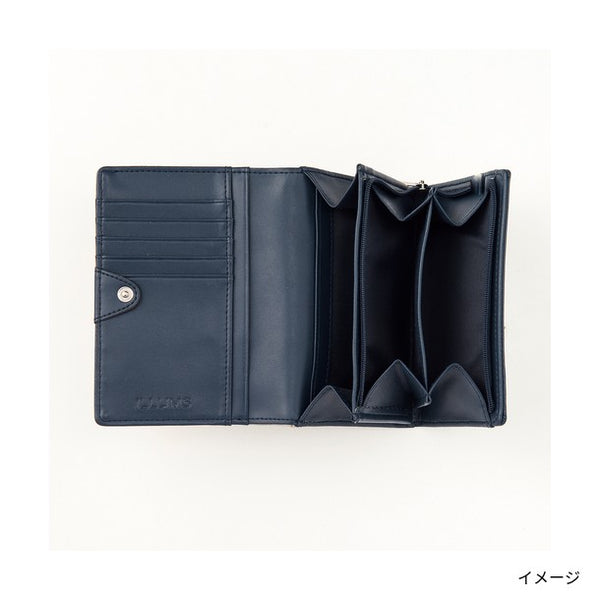 イルムス「バイカラー二つ折財布（グレー）」