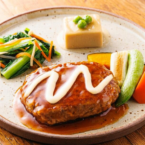 「こっくり照りマヨの大豆ミートハンバーグ」