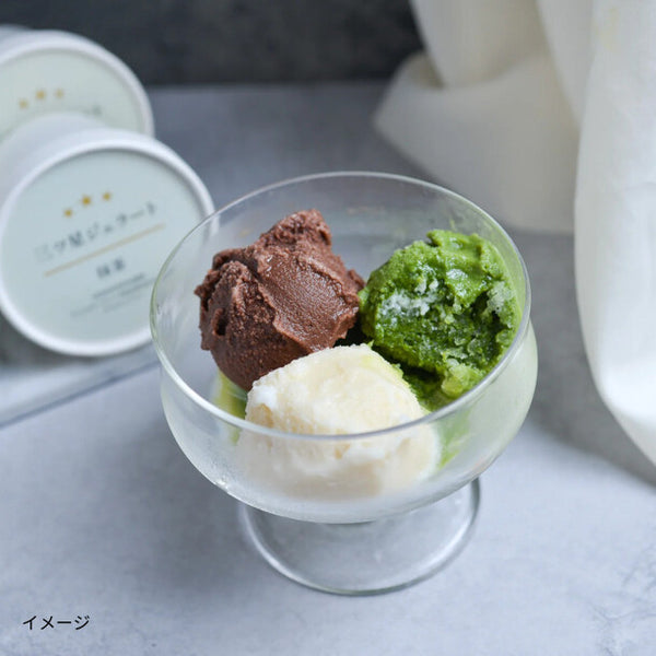 「三ツ星ジェラート（バニラ・抹茶）」