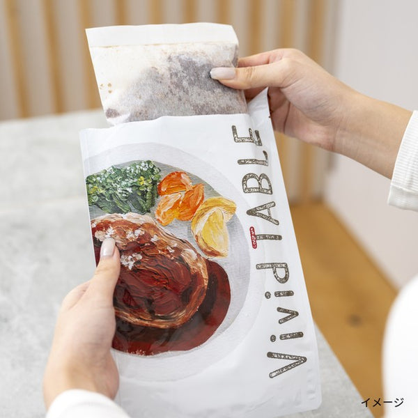 Vivid TABLE「国産食材の彩り冷凍宅食（牡蠣ごはんとデミグラスハンバーグ）」