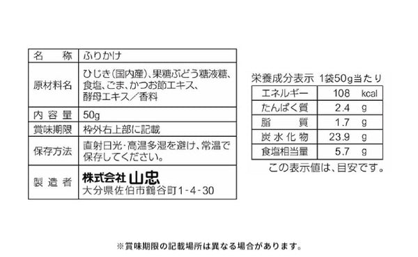 山忠「国産 ひじき白和えの素（豆腐半丁用）＆ひじきふりかけ しそ風味ソフトタイプ」各10袋【レターパックプラス便】