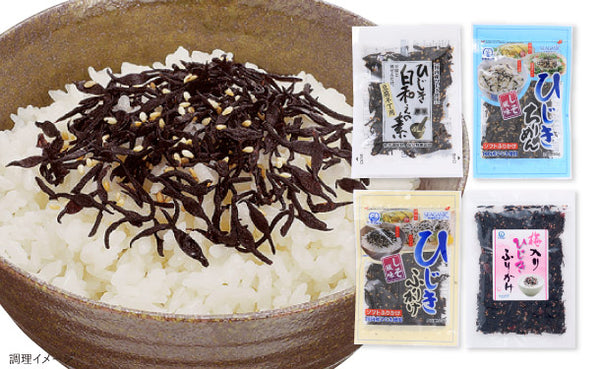 山忠「国産 ひじき白和えの素（豆腐半丁用）＆ひじきふりかけソフトタイプ3種」【レターパックプラス便】