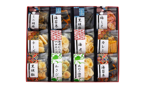 「あられ煎 お煎餅詰合せ」計12種（DX48C1801A）