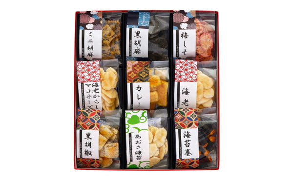「あられ煎 お煎餅詰合せ」計9種（DX47C1801A）