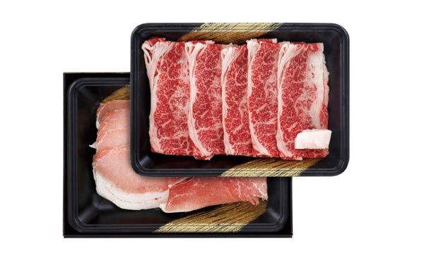 「黒毛和牛と黒豚のすきやき肉セット」計400g（SH-953）