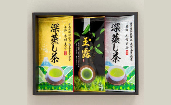 「静岡銘茶深蒸し茶セット（深蒸し茶 優・玉露・深蒸し茶 秀）」計3個（I642P1374A）