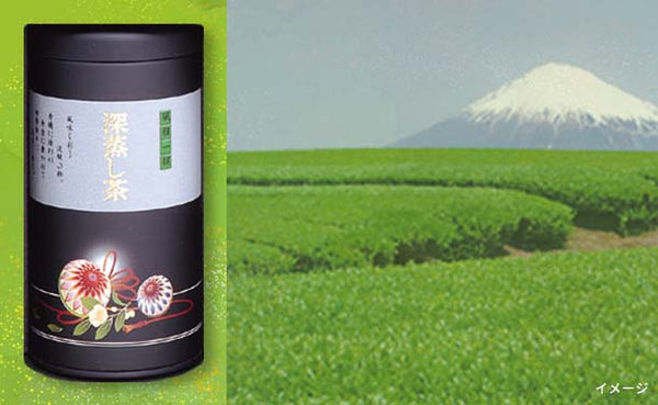 国産「深むし煎茶 手鞠・茶花缶入り」